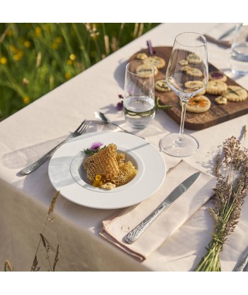 NUANCES COTON & LIN BROWN Square tablecloth 180 x 180 cm shop