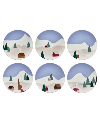 DESTINATION MONTAGNE Set of 6 plates 23 cm shop