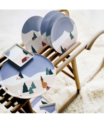 DESTINATION MONTAGNE Set of 6 plates 23 cm shop