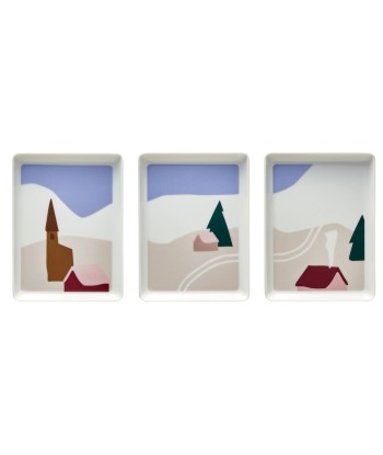 DESTINATION MONTAGNE Set of 3 mini dishes 16 x 12 cm livraison et retour toujours gratuits