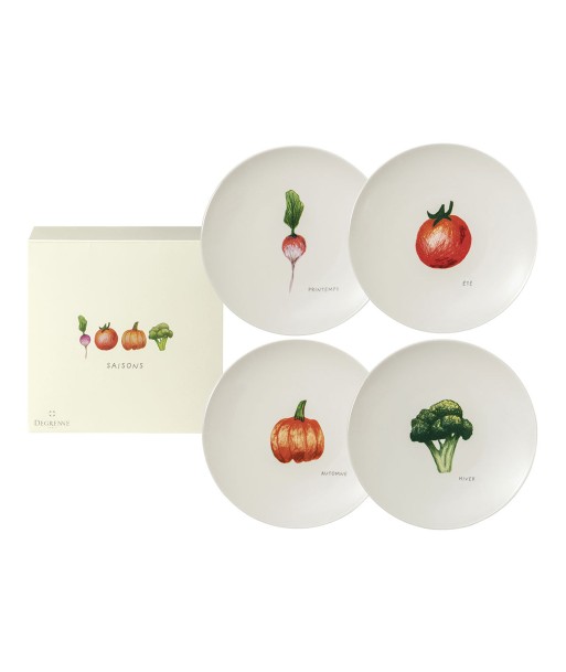 SAISONS Set of 4 plates 19 cm vegetables de votre