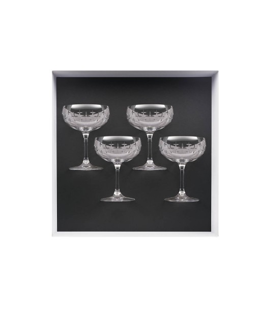 NEWPORT TWIST Gift box of 4 cocktail glasses/ice cups 28 cl de la marque