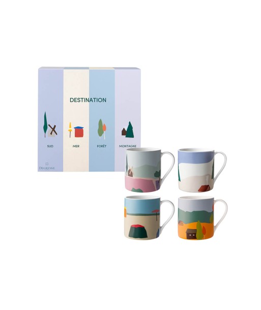 DESTINATION Set of 4 mugs 30 cl Par le système avancé 