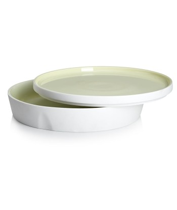 LA VAISSELLE DE L'ECONOME GREEN ARTICHOKE Set of serving bowl and plate 24 cm Comment ça marche