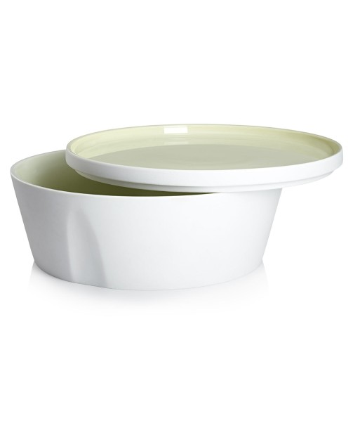 LA VAISSELLE DE L'ECONOME GREEN ARTICHOKE Set of straight bowl and plate 24 cm rembourrage situé sous