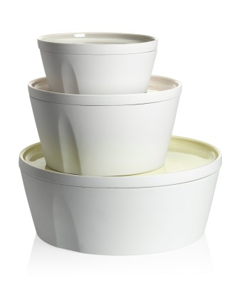 LA VAISSELLE DE L'ECONOME GREEN ARTICHOKE Set of straight bowl and plate 18 cm soldes