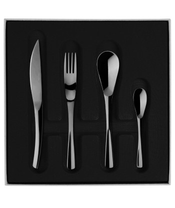 XY BLACK MIRROR FINISH Box set for 50 place settings Dans la société mordern