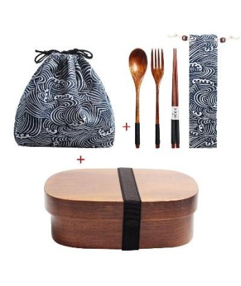 Lunch box traditionnelle Japonaise en bois SHIWA brillant des détails fins