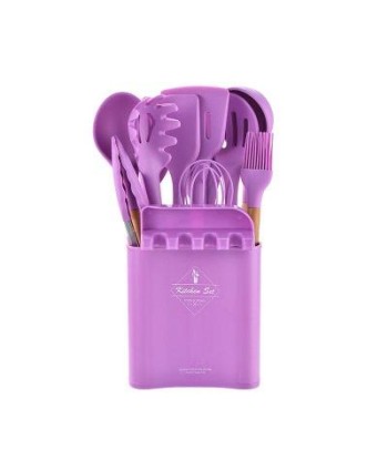 Ensemble ustensiles de cuisine en bois & silicone Comparez et commandez 