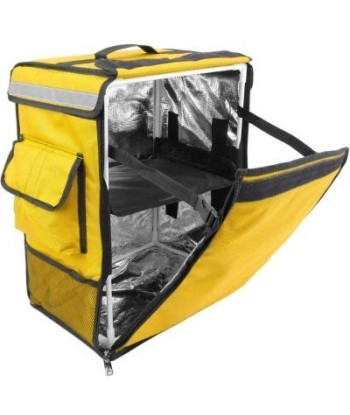 Yellow delivery backpack soldes