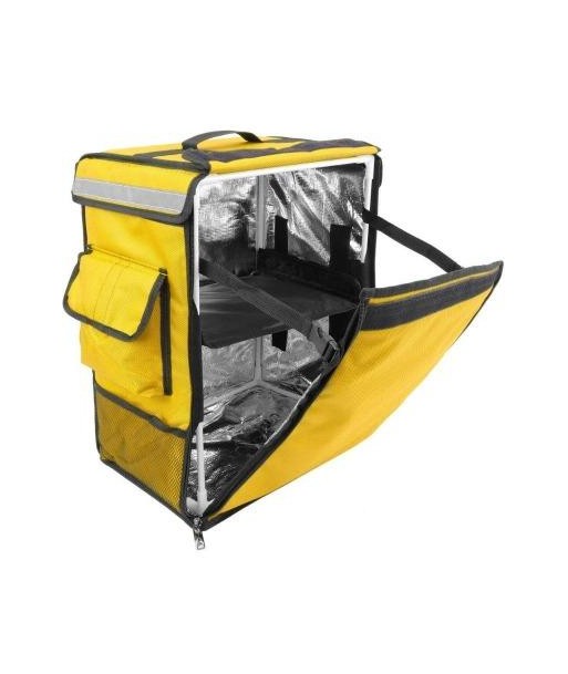 Yellow delivery backpack soldes