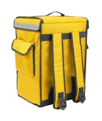 Yellow delivery backpack soldes