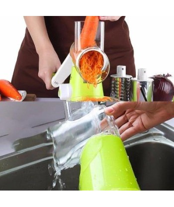 Multi-function rotary vegetable grater en linge