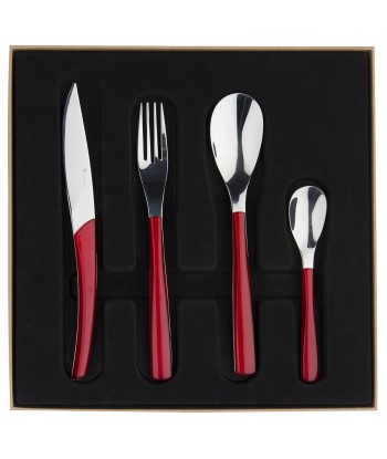 QUARTZ MIRROR FINISH RED Cutlery set for 24 place settings commande en ligne