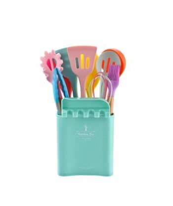 Wooden &amp silicone kitchen utensil set sur le site 