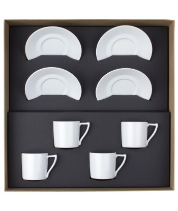 NEWPORT Set of 4 cups with coffee/espresso saucers ouvre sa boutique