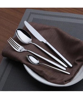 Copy WideBundle of 24 stainless steel cutlery sets rembourrage situé sous