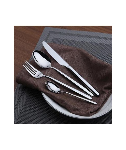 Copy WideBundle of 24 stainless steel cutlery sets rembourrage situé sous