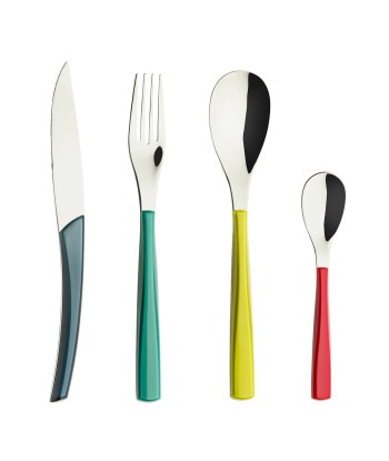 QUARTZ MIRROR FINISH MULTICOLOR Cutlery set for 24 place settings À commander