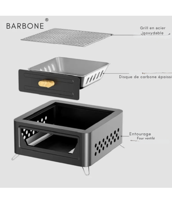 Brasero Multifonction Camping & BBQ - Barbone pas cher 