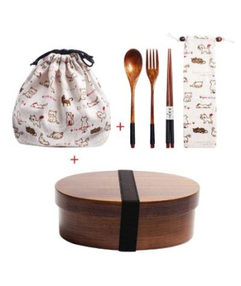 Lunch box en bois 3 emplazamientos prix