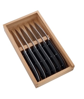 CAPUCIN KNIVES BLACK Set of 6 steak knives Toutes les collections ici