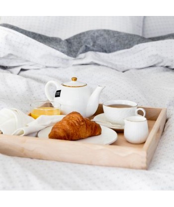 Set de 4 tasses à thé avec sous tasses Nippon white - Tokyo Design Studio Pour