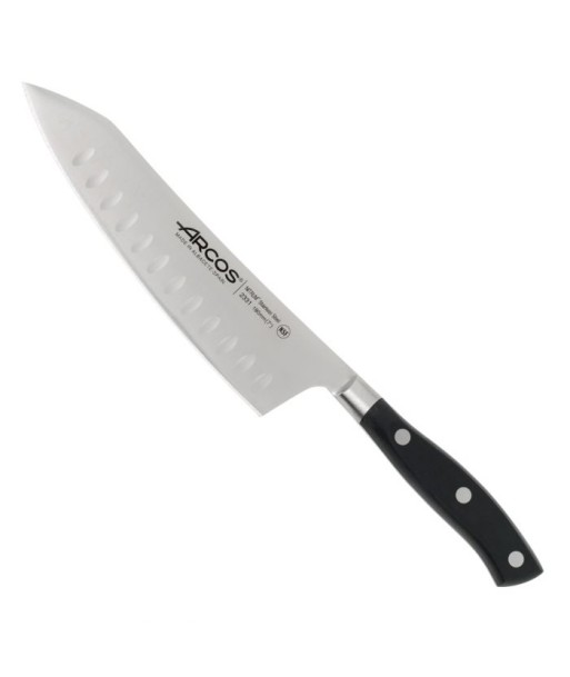 Couteau rocking Santoku Riviera 180mm - Arcos brillant des détails fins