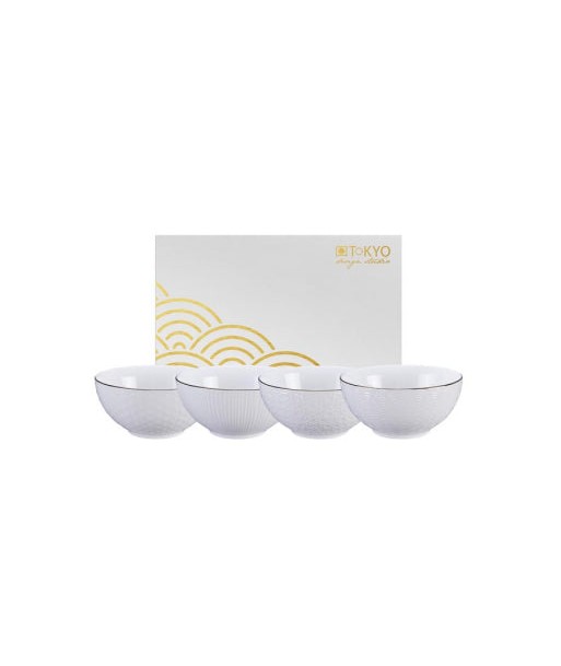 Set de 4 bols Nippon White - Tokyo design studio les muscles