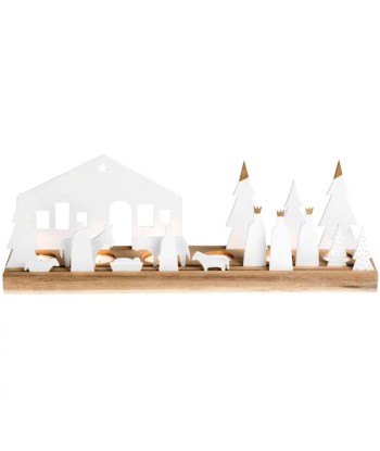 Grande Crèche Lumineuse en Porcelaine - Rader brillant des détails fins