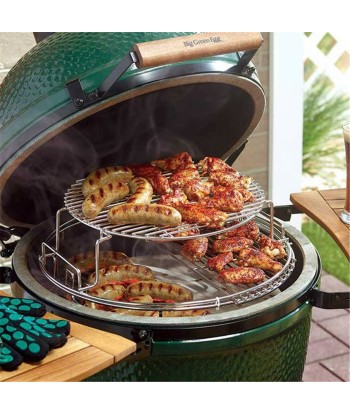 Rack multi-niveau avec grille ronde inox L - Big Green Egg france