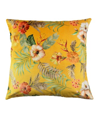 Housse de Coussin Saranda velours jaune - Garnier-Thiebaut vous aussi creer 