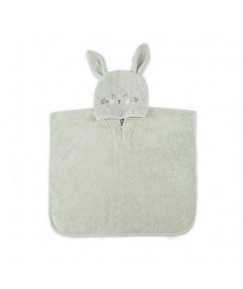 Poncho Petit Lapin vert d'eau - Garnier-Thiebaut votre restaurant rapide dans 