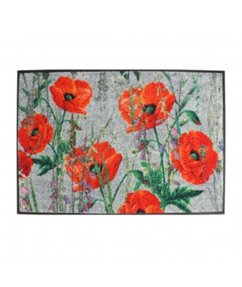 Tapis Coquelicots rouge - Garnier-Thiebaut pas cheres