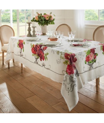 Nappe Banquet floral blanc - Garnier-Thiebaut Comparez et commandez 