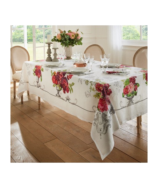 Nappe Banquet floral blanc - Garnier-Thiebaut Comparez et commandez 