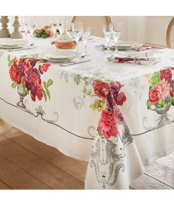 Chemin de table Banquet floral blanc - Garnier-Thiebaut Livraison rapide