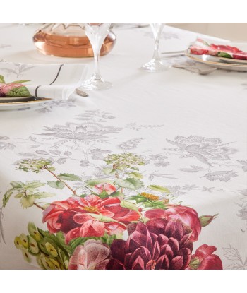 Nappe Banquet floral blanc - Garnier-Thiebaut Comparez et commandez 