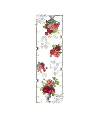 Chemin de table Banquet floral blanc - Garnier-Thiebaut Livraison rapide