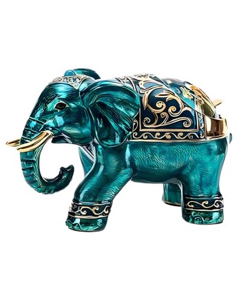 Cendrier Original Éléphant Jade brillant des détails fins