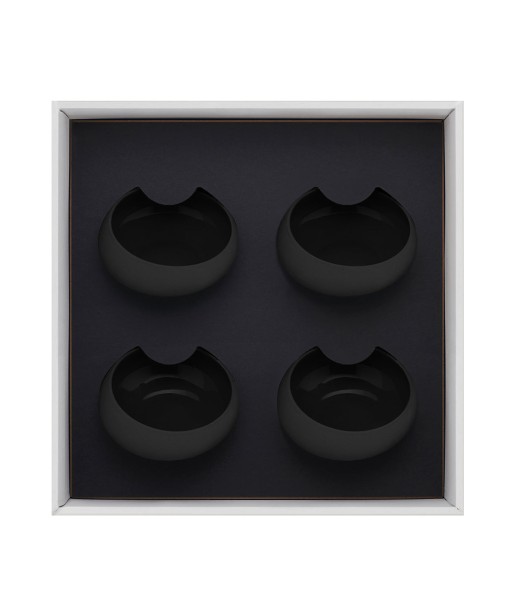 BAHIA BLACK ONYX Set of 4 bevelled casseroles 30 cl à prix réduit toute l'année