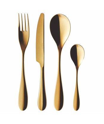 ONDE GOLD FINISH Cutlery set for 24 place settings Les magasins à Paris et en Île-de-France