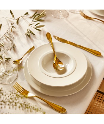 ONDE GOLD FINISH Cutlery set for 24 place settings Les magasins à Paris et en Île-de-France