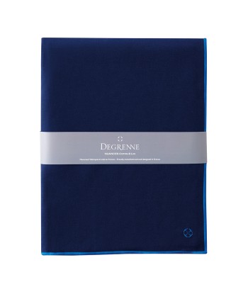 NUANCES COTON & LIN NIGHT BLUE Rectangular tablecloth 180 x 250 cm de technologie