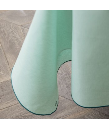 NUANCES COTON & LIN MINT GREEN Square tablecloth 180 x 180 cm chez Cornerstreet bien 