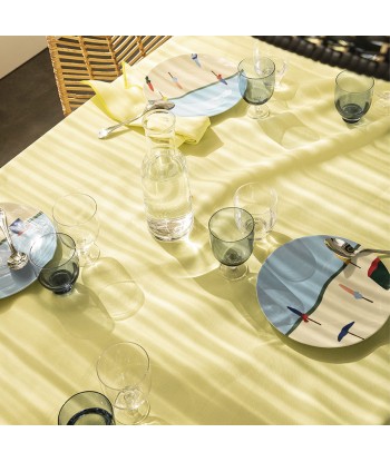 NUANCES COTON & LIN LIGHT YELLOW Rectangular tablecloth 180 x 250 cm pour bénéficier 